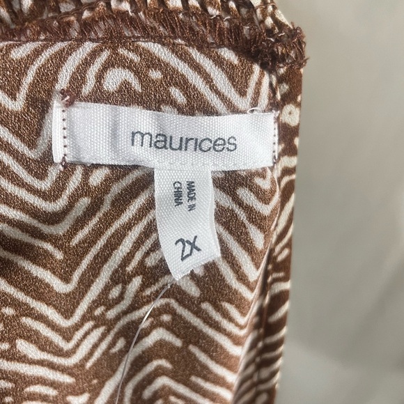 NWT Maurices Smocked Mock Neck Mini Dress Animal Print Size 2X - Picture 7 of 11